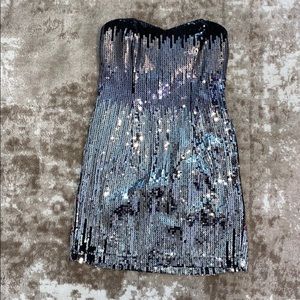 Strapless Sequin Mini
